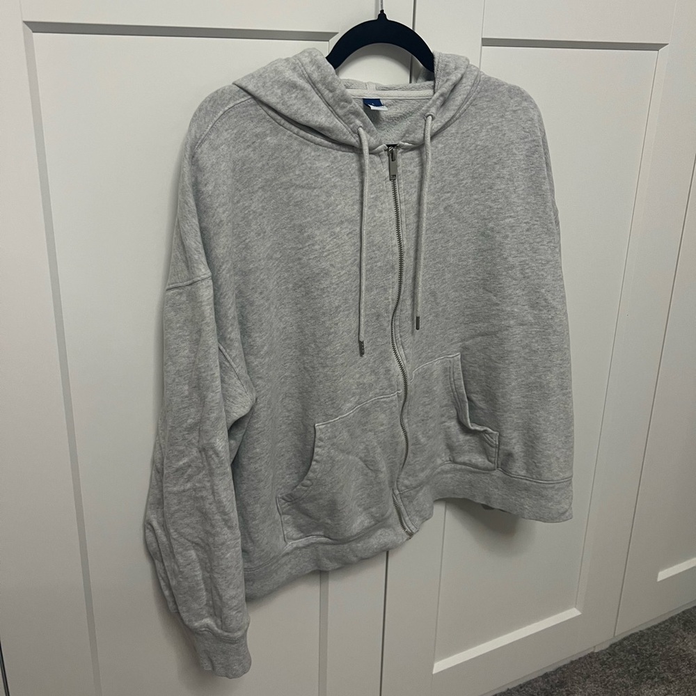 Gray Women's Zip-Up Hoodie
